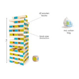 Bs toys mega wooden wobbly tower game, 61 pcs.