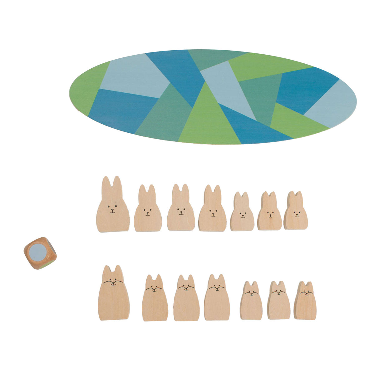 Bs žaislai mediniai balansiniai žaidimai triušiai