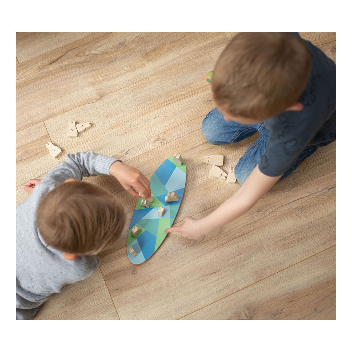 BS Toys Wooden Balance Game Rabbits