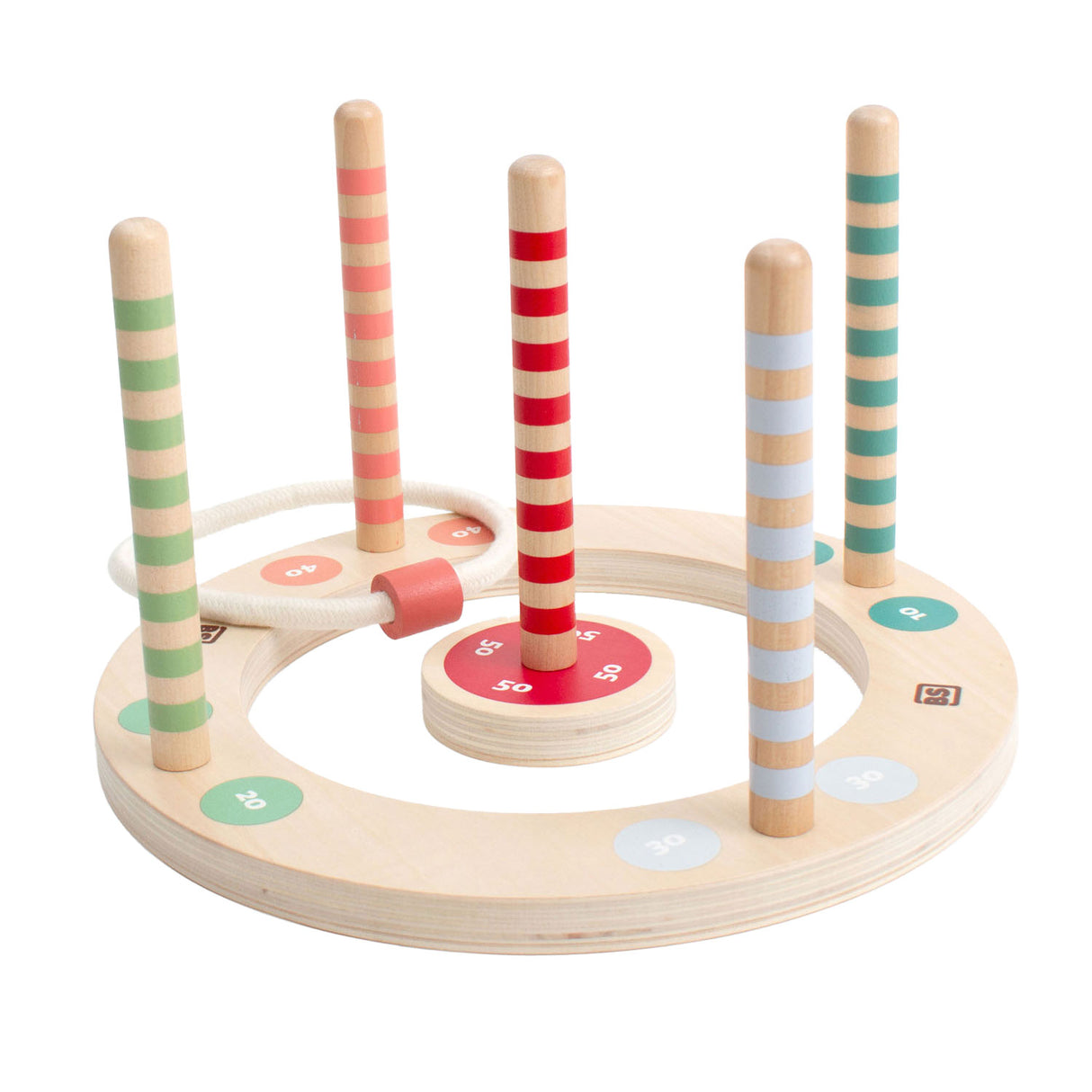 Bs toys træring kastespil med striber, 7 stk.