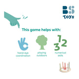 BS Toys Wooden Ringswerp Game with Stripes, 7dlg.
