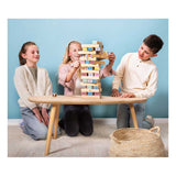 Bs toys wooden giant number tower - 46pcs.