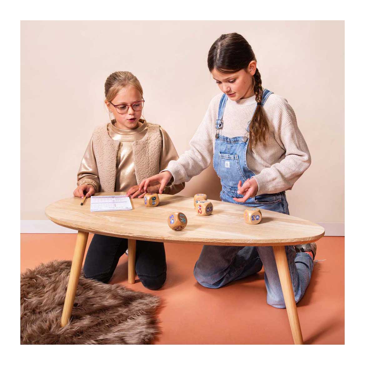 Bs toys houten yatzy junior - 6dlg.