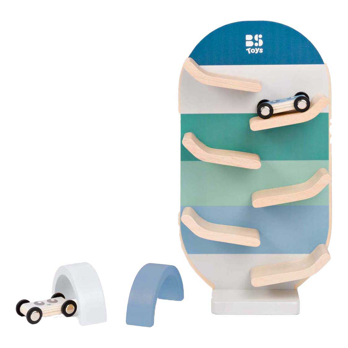 Bs toys houten autobaan set - 3dlg.