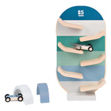 Bs toys houten autobaan set - 3dlg.