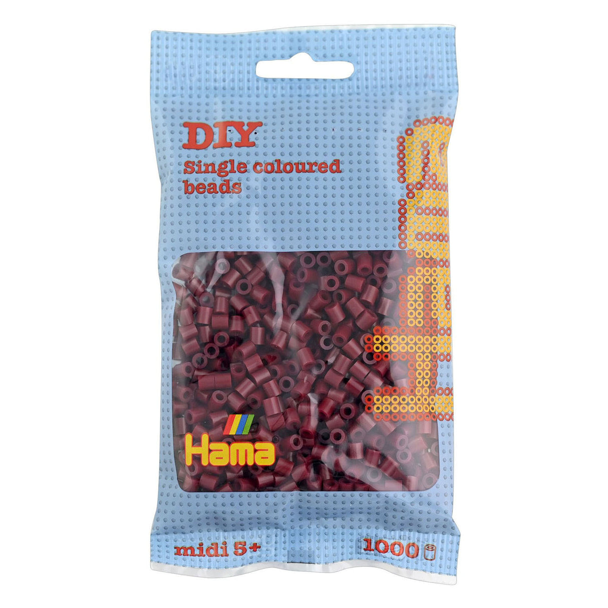 Perline termoadesive Hama midi - rosso bordeaux (030), 1000 pz.