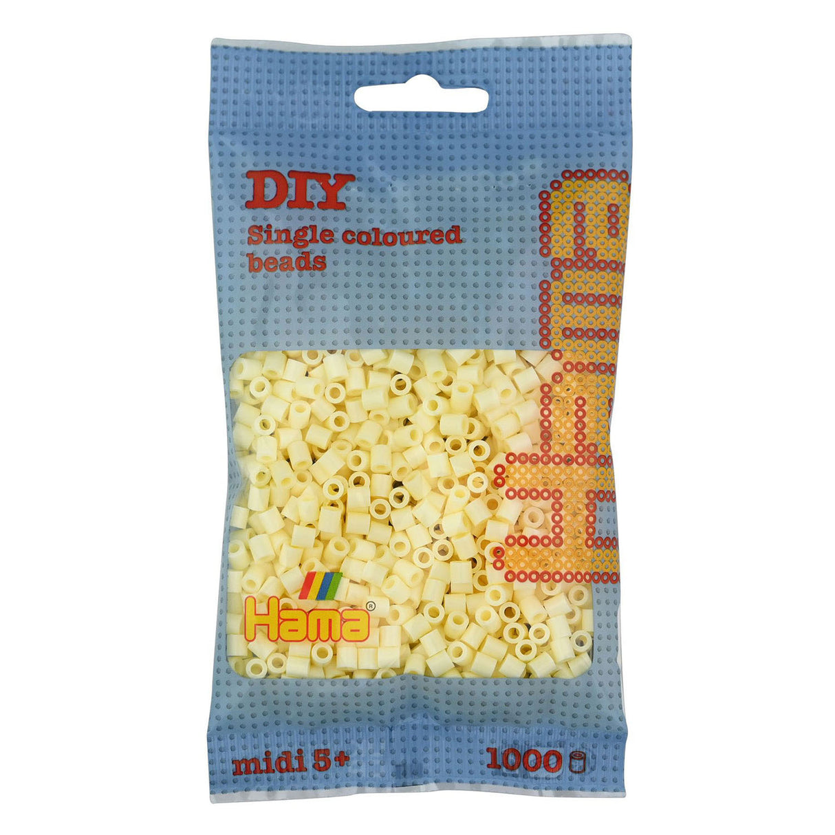 Hama String Perlen - Elfenbein (02), 1000st.