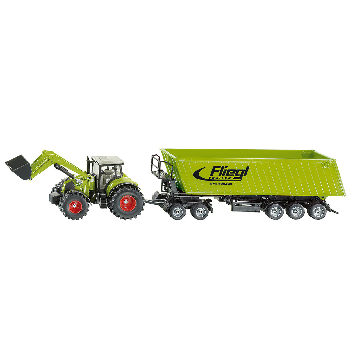 Traktor Siku 1949 s předním nakladačem, Dolly a Kiepwagen 1:50