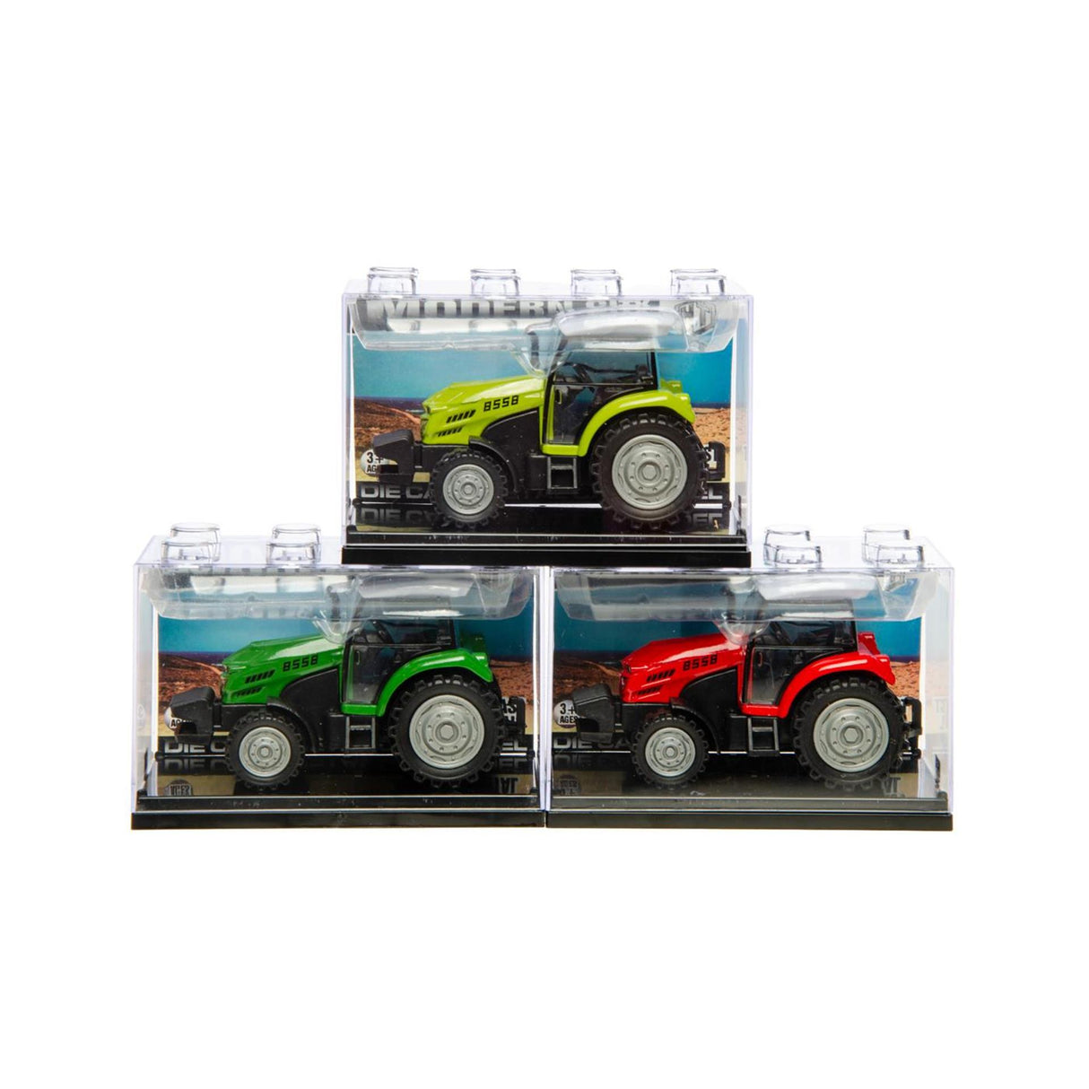 Die cast tractor 10x4x6cm stapelbaar