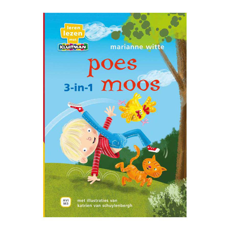 Uitgeverij kluitman poes moos 3-in-1 avi m3