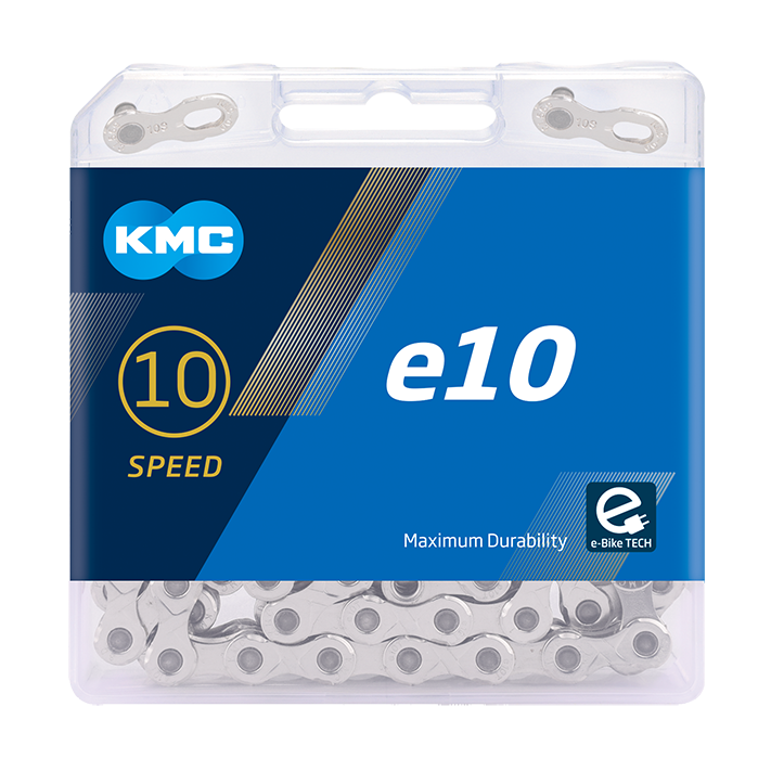 KMC E10 Bicycle Chain - 122 Links - Silver