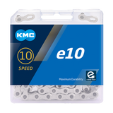 KMC E10 Bicycle Chain - 122 Links - Silver