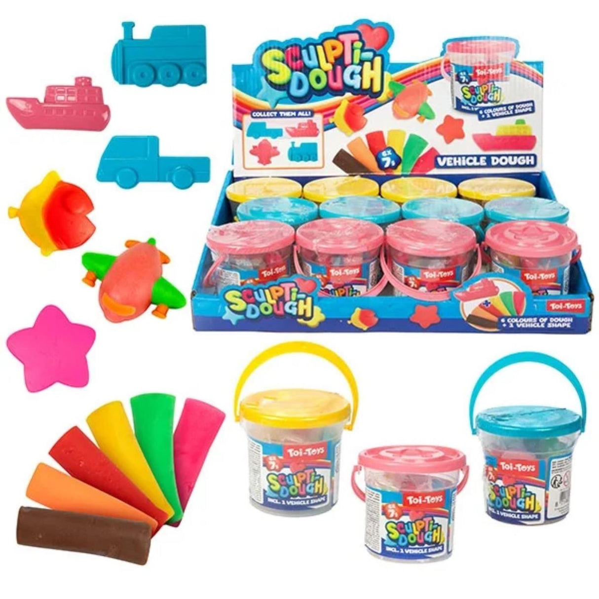 Toi-toys toi toys sculptidough clay set in bucket