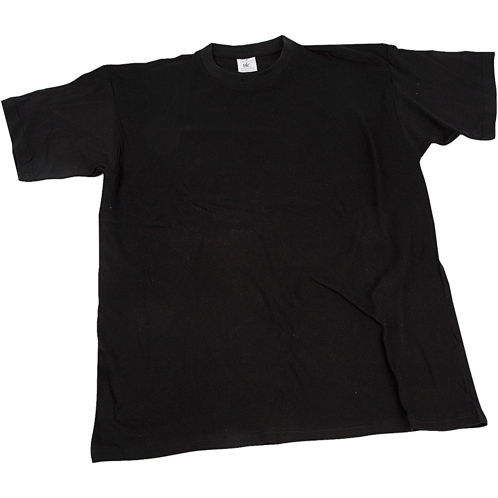 Creativ company t-shirts, w: 32 cm, size 3-4 years, round neck, 145 g, black, 1 piece