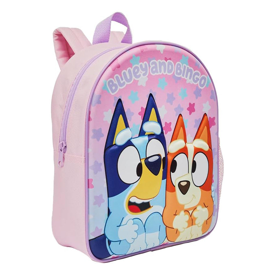 Mochila azul rosa