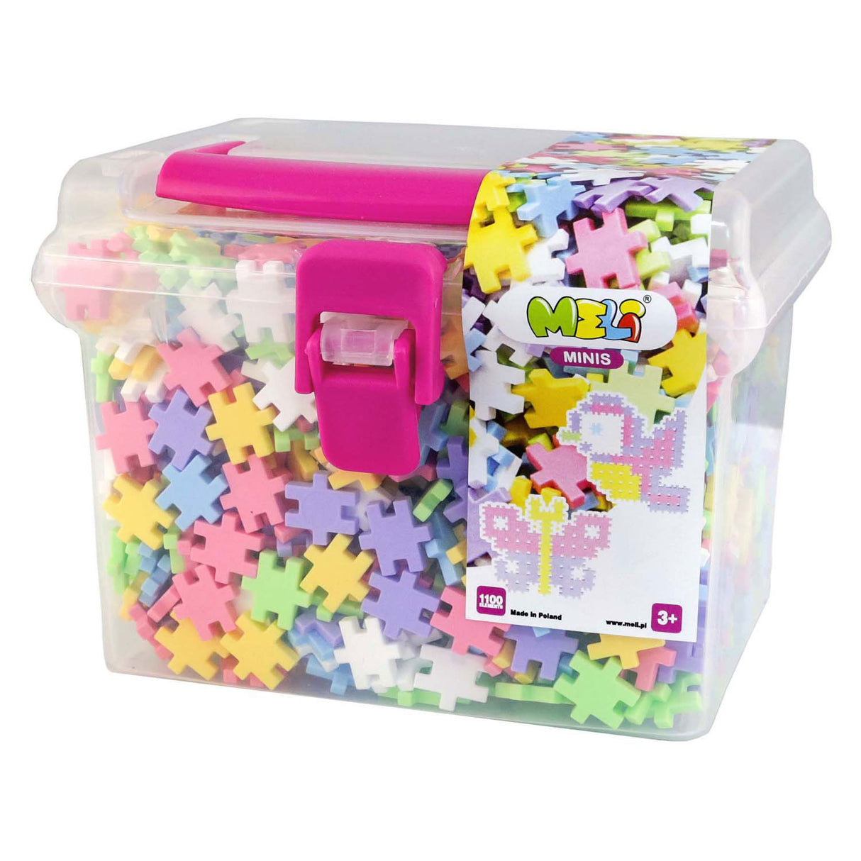 Meli minis pastel building blocks travel box, 1100 pcs.