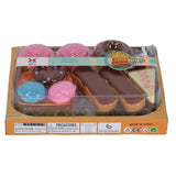 Conjunto de comida sem marca donut e macaron | 3 peças