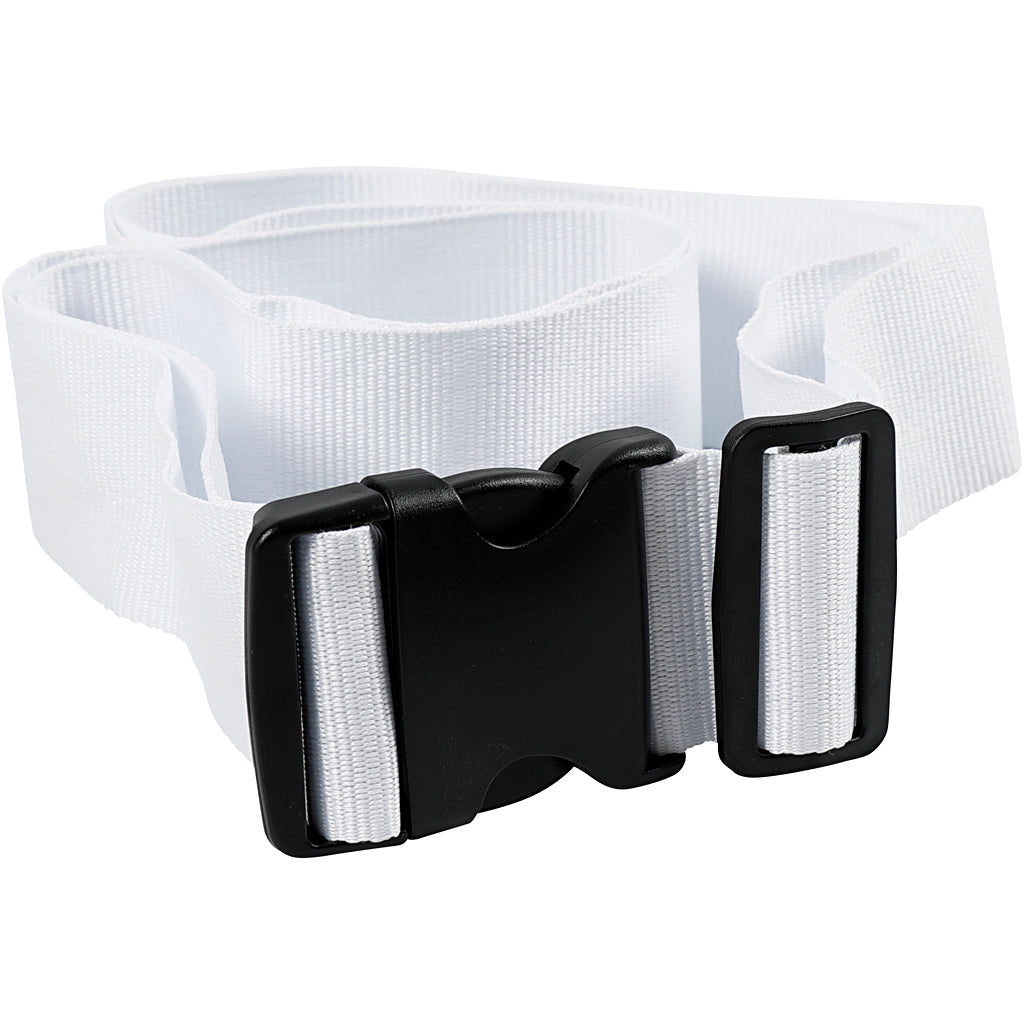 Creativ company luggage strap, w: 5 cm, size 92-164 cm, white, 1 piece