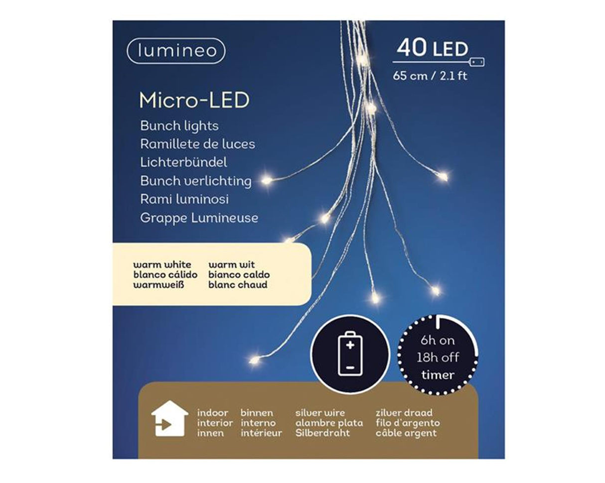 Lumineo Kaskadenbeleuchtung 40 LED warmweiß