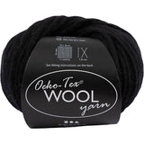 Creativ company wool yarn, length 50 m, black, 50 g, 1 ball