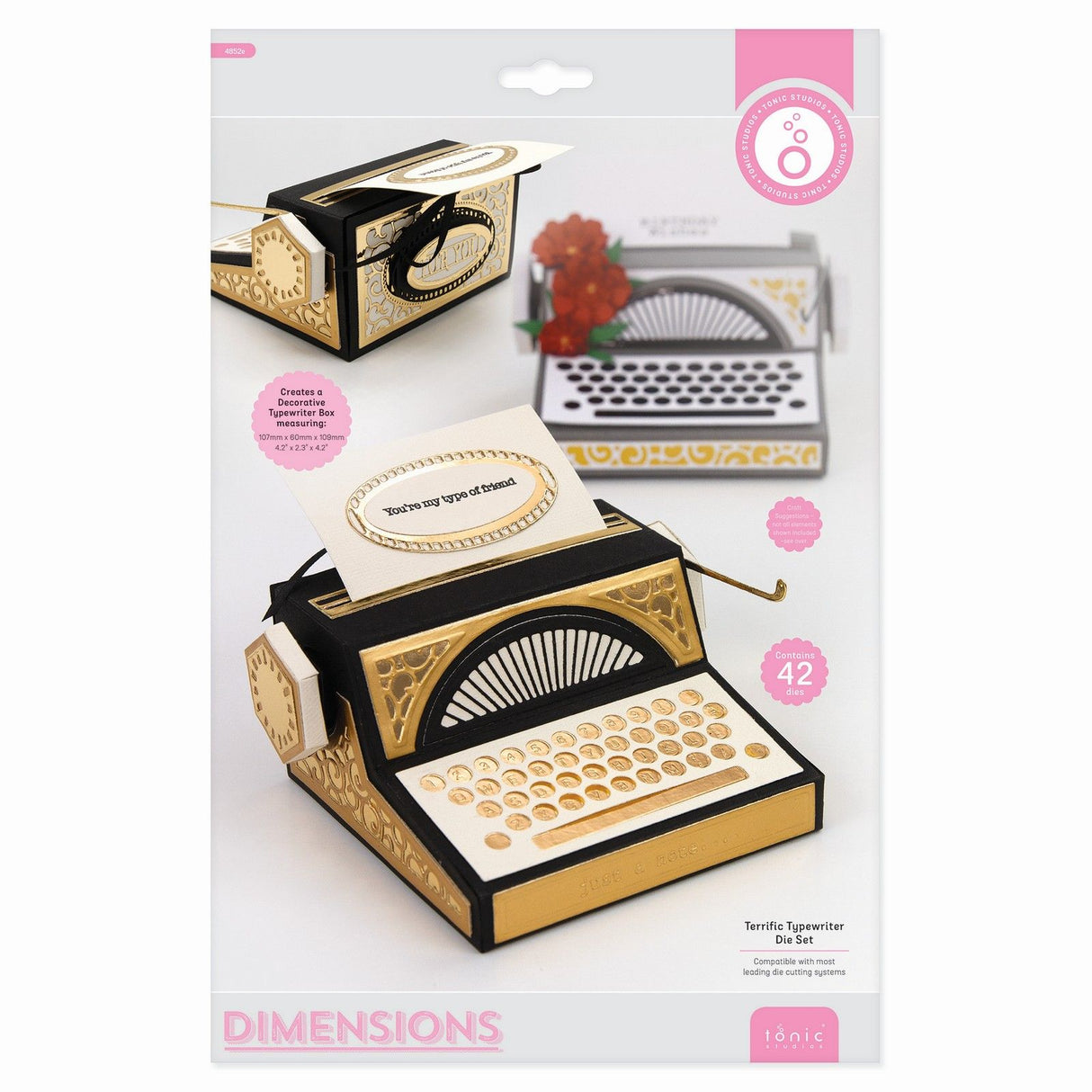 Tonic studios • snijmallen terrific typewriter