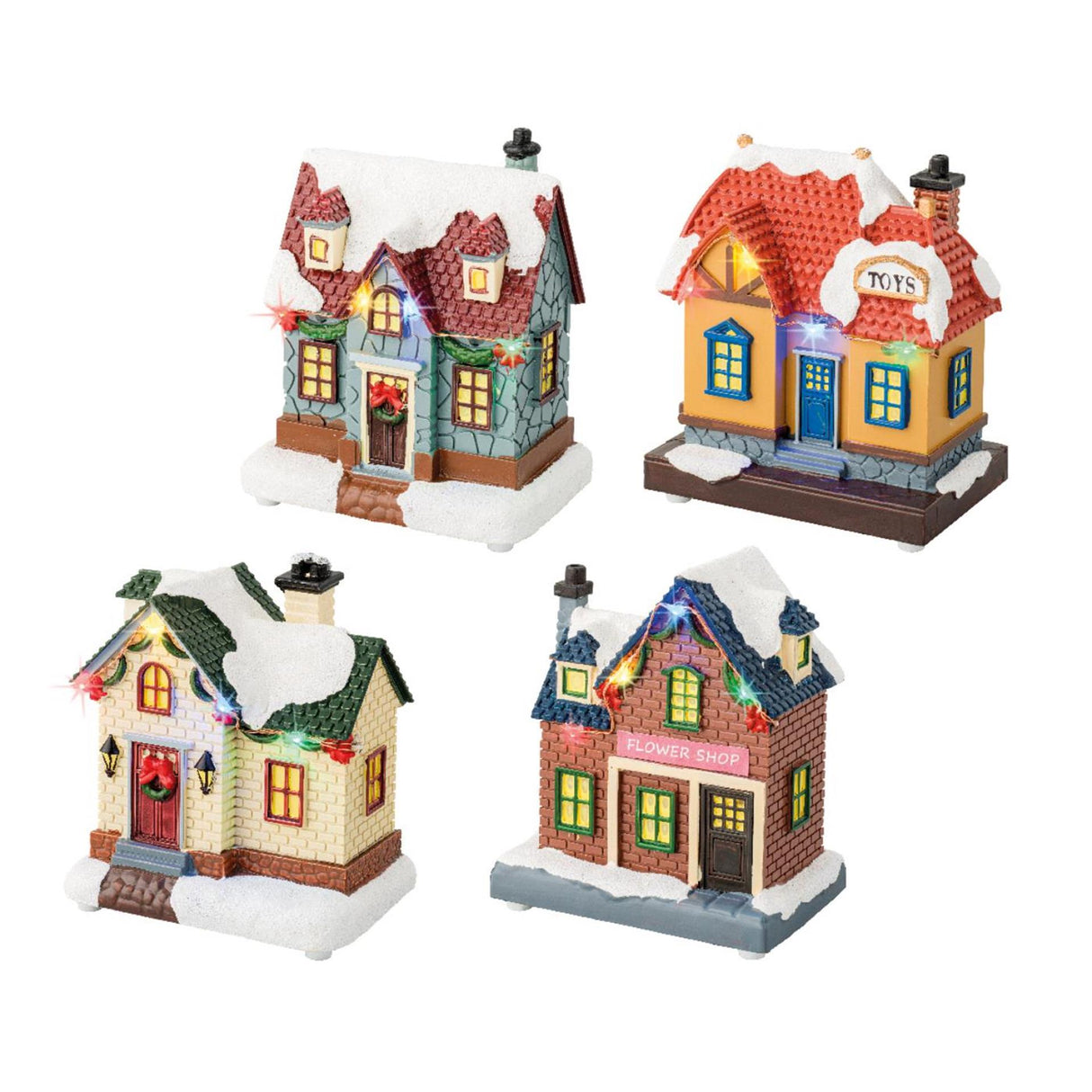Lumineo Christmas house LED 8.5x10cm
