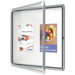 Indoor display case Nobo safety glass 6x A4 81.5x67x4.5cm