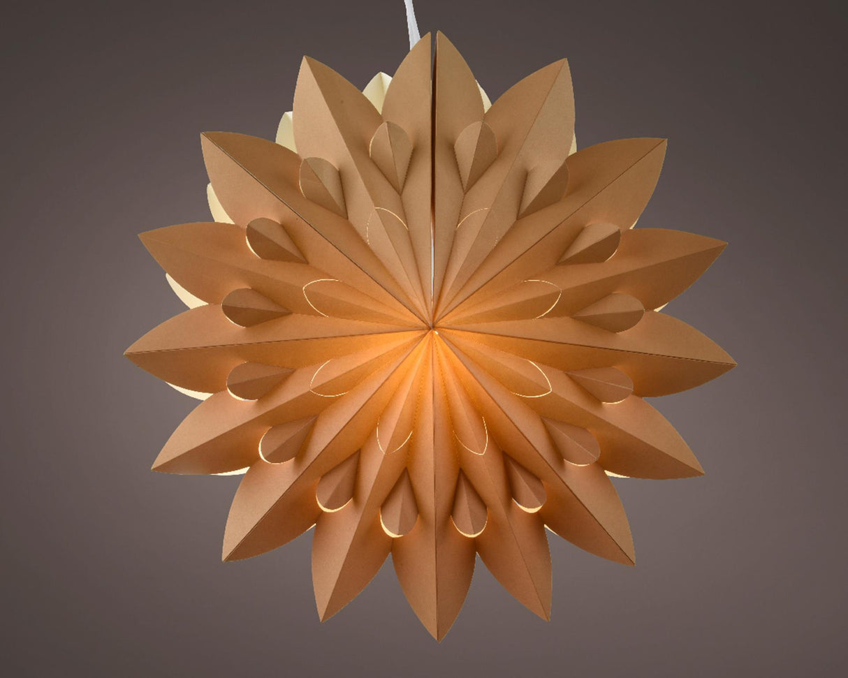 Lumineo ster led karton 40cm met timer amber