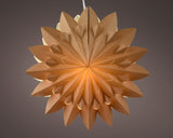 Lumineo ster led karton 40cm met timer amber