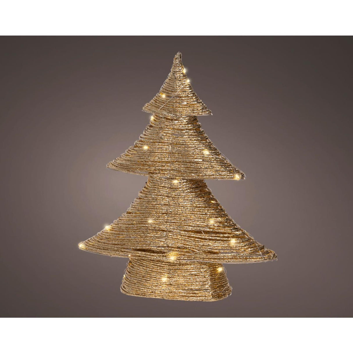 Lumineo kerstboom goud led 10x34x40cm