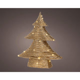 Lumineo kerstboom goud led 10x34x40cm