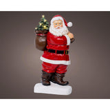 Kaemingk micro led Santa Claus polyresin steady inner length 9 cm x w. 19.5 cm x h. 31.5 cm
