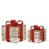Lumineo cadeauset led met strik 2-delig goud