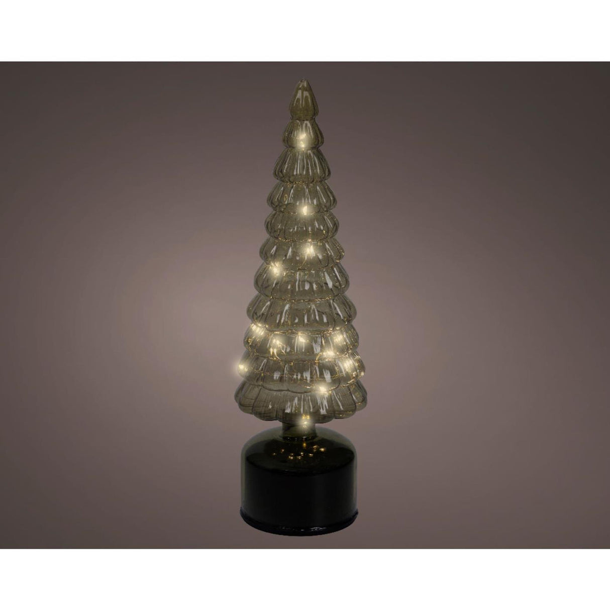 Lumineo Christmas tree LED glass rotating ø10x34cm
