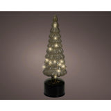 Lumineo Christmas tree LED glass rotating ø10x34cm