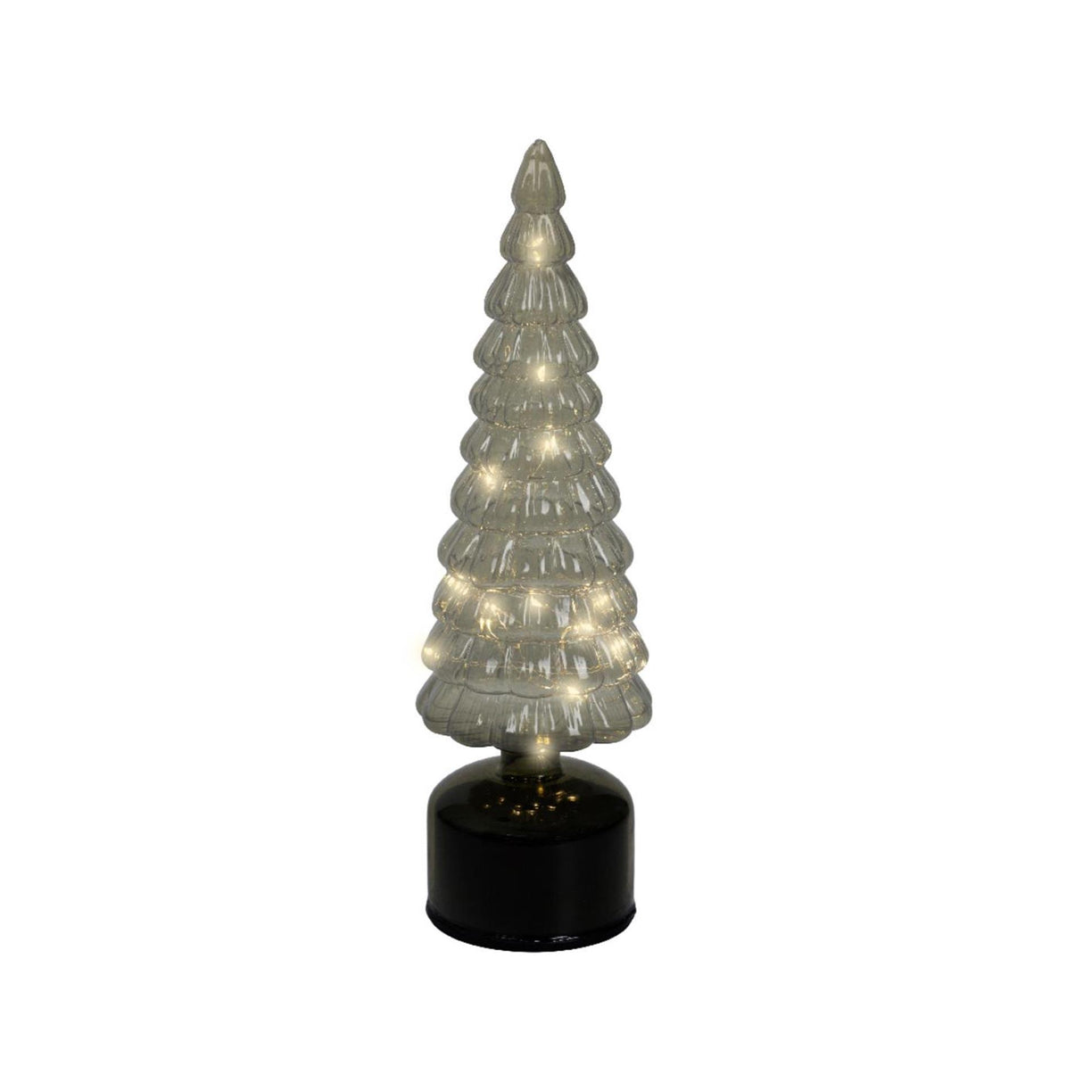 Lumineo Christmas tree LED glass rotating ø10x34cm