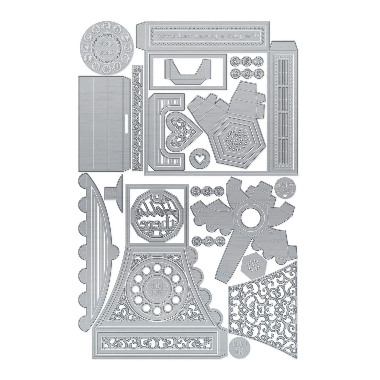 Tonic studios • dimensions die set vintage telephone