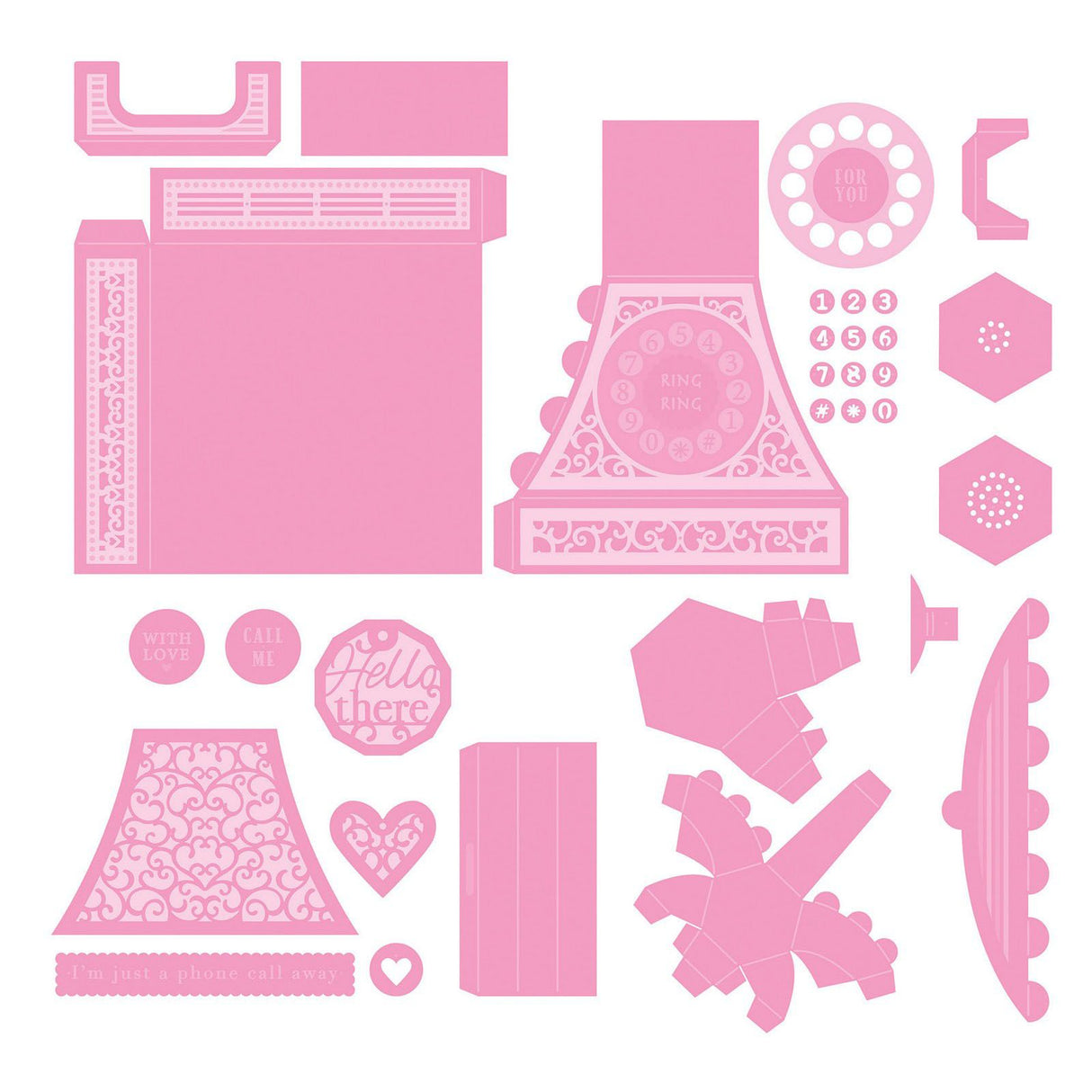 Tonic studios • dimensions die set vintage telephone