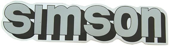 Simson" decoratie lettering simson white/silver for tank