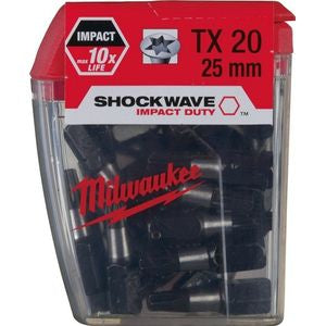 Milwaukee accessoires shockwave ir tx 20 x 25 mm (25 stuks) - 4932430875
