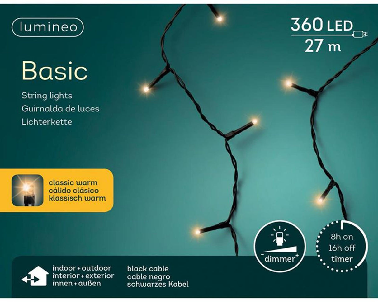 Lumineo Luzes de Natal básicas 360l classicwarm