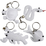 Creativ Company Dieren Sleutelhangers van Textiel, 4st.
