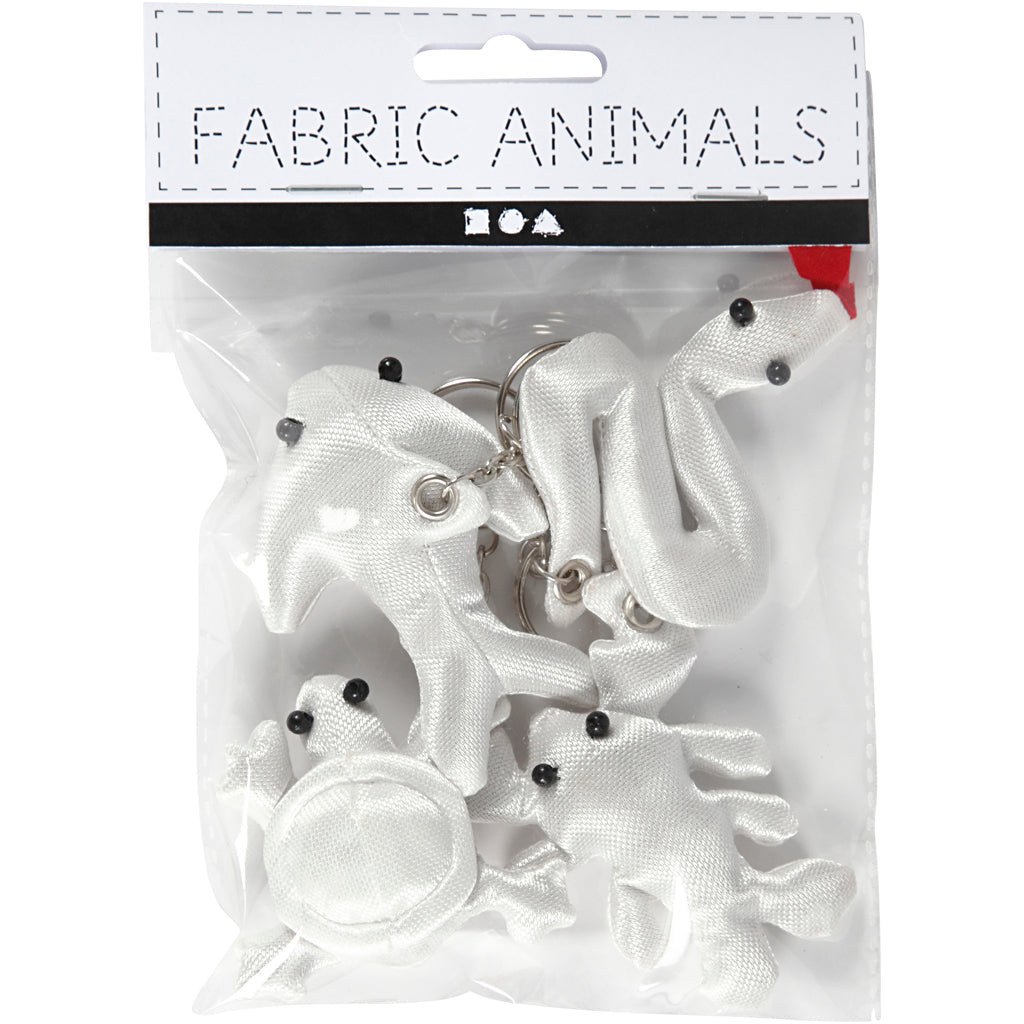 Creativ Company animal keychains made of textile, 4 pcs.