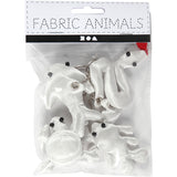 Creativ Company animal keychains made of textile, 4 pcs.
