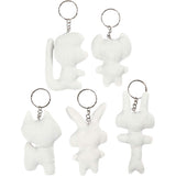 Creativ Company fabric animal keychain, 5 pcs.