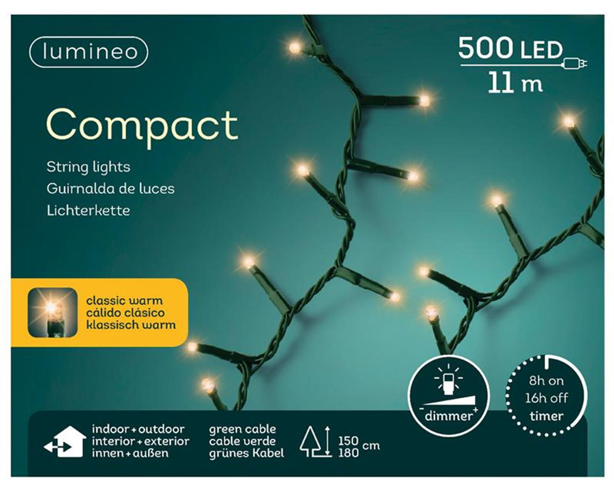 Lumineo luces navideñas compactas 500l classicwar