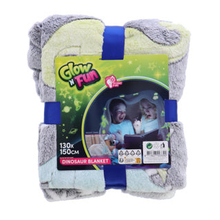 Toys Toys Star Toys Glow in the Dark Dino Deken 150x130 cm
