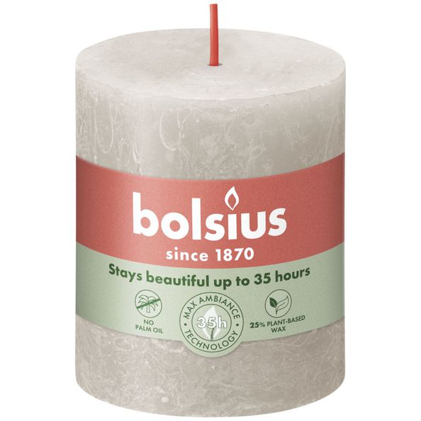 Bolsius Bolschius stelle blénkt 4 st rustiktic 80x68 mm Sand gro