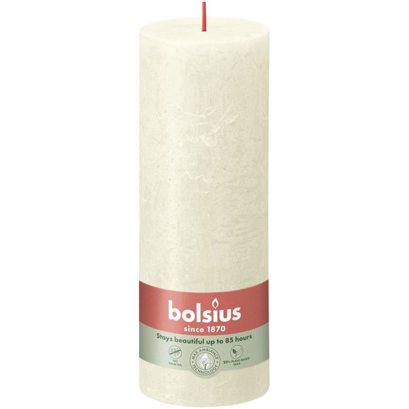 Bolsius Bolsius Stollen Shine 4 St Rustic 190x68 mm Soft Pearl Farvet