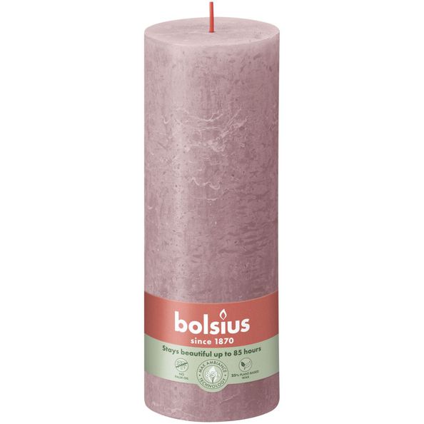 Bolsius Bolsius Stollen Shine 4 St. Rustiek 190x68 mm popel Rose